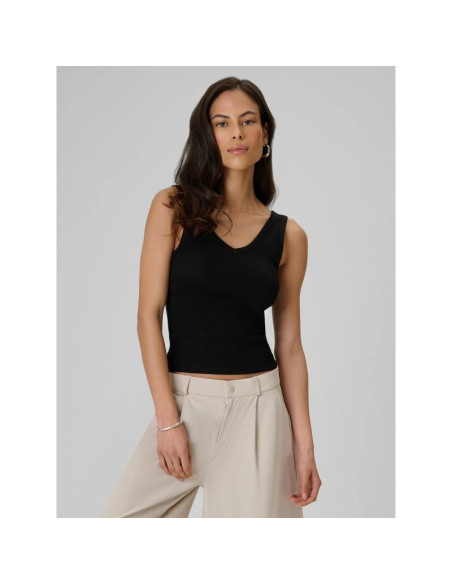 Top slim z prążkowanej dzianiny damsk 4f 4frss26tslef337-20s