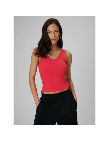 Top slim z prążkowanej dzianiny damsk 4f 4frss26tslef337-62s