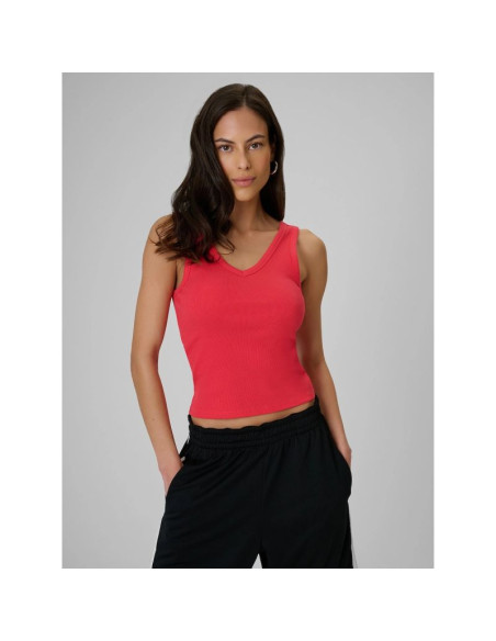 Top slim z prążkowanej dzianiny damsk 4f 4frss26tslef337-62s