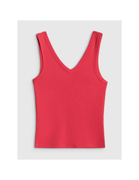 Top slim z prążkowanej dzianiny damsk 4f 4frss26tslef337-62s
