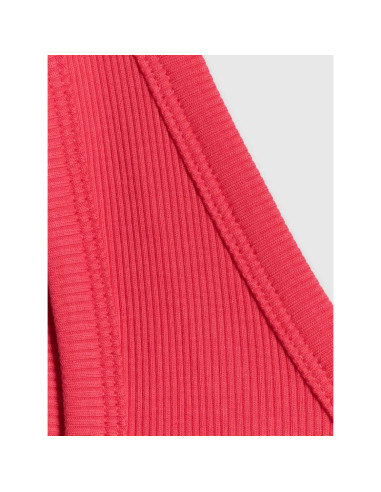 Top slim z prążkowanej dzianiny damsk 4f 4frss26tslef337-62s