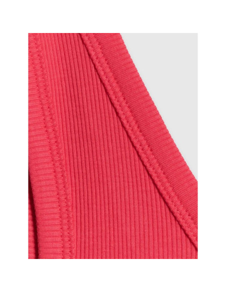Top slim z prążkowanej dzianiny damsk 4f 4frss26tslef337-62s