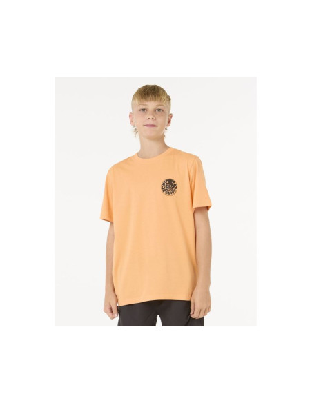 T-shirt dziecięcy rip curl wetsuit icon tee - kids pomarańczowy