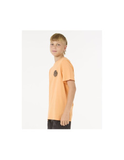 T-shirt dziecięcy rip curl wetsuit icon tee - kids pomarańczowy 2