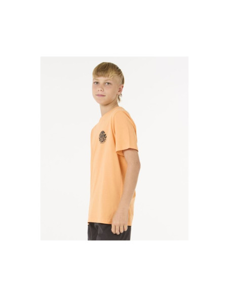 T-shirt dziecięcy rip curl wetsuit icon tee - kids pomarańczowy