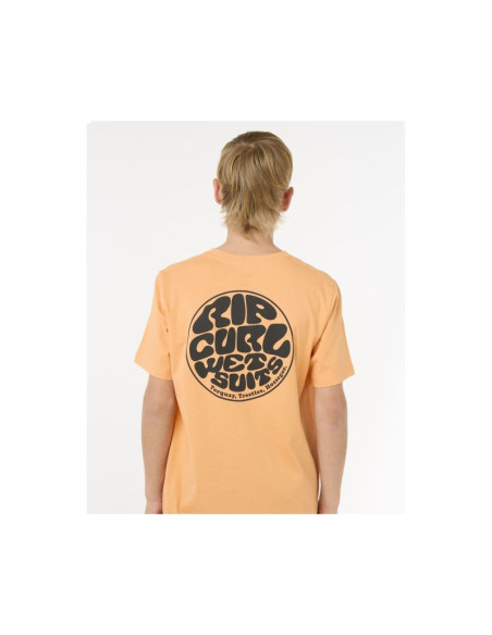 T-shirt dziecięcy rip curl wetsuit icon tee - kids pomarańczowy