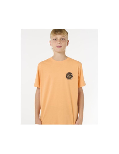 T-shirt dziecięcy rip curl wetsuit icon tee - kids pomarańczowy
