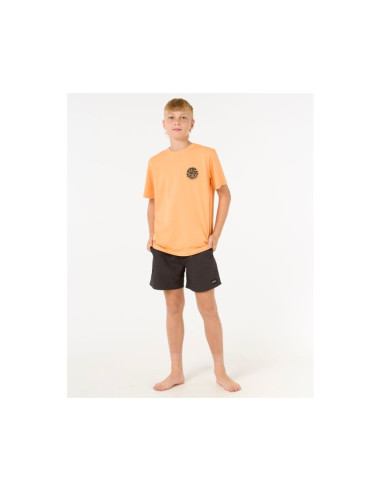 T-shirt dziecięcy rip curl wetsuit icon tee - kids pomarańczowy