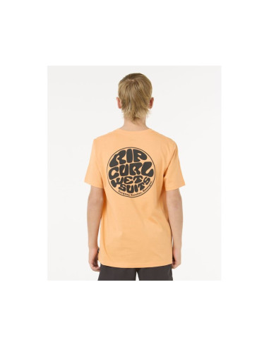 T-shirt dziecięcy rip curl wetsuit icon tee - kids pomarańczowy