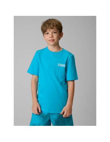 T-shirt regular z nadrukiem chłopięcy 4f 4fjrss26ttshm3832-33s