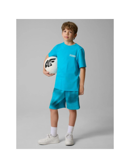 T-shirt regular z nadrukiem chłopięcy 4f 4fjrss26ttshm3832-33s