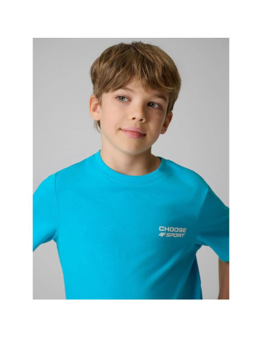 T-shirt regular z nadrukiem chłopięcy 4f 4fjrss26ttshm3832-33s