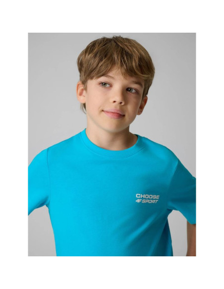 T-shirt regular z nadrukiem chłopięcy 4f 4fjrss26ttshm3832-33s