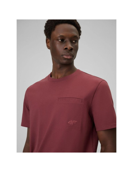 T-shirt regular gładki męski 4f 4frss26ttshm3637-60s