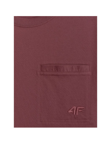 T-shirt regular gładki męski 4f 4frss26ttshm3637-60s
