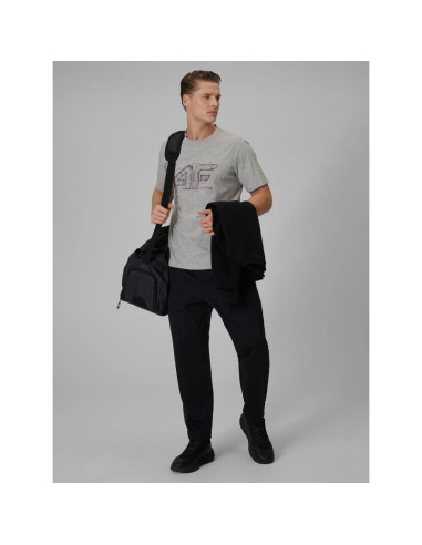 T-shirt regular z nadrukiem męski 4f 4frss26ttshm3989-10s