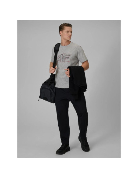 T-shirt regular z nadrukiem męski 4f 4frss26ttshm3989-10s