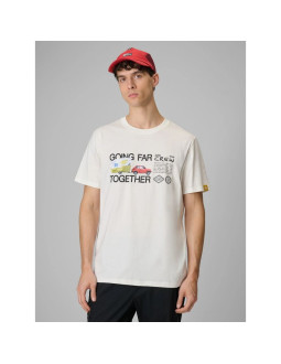 T-shirt regular z nadrukiem męski 4f 4frss26ttshm3810-11s