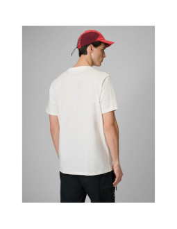 T-shirt regular z nadrukiem męski 4f 4frss26ttshm3810-11s 2