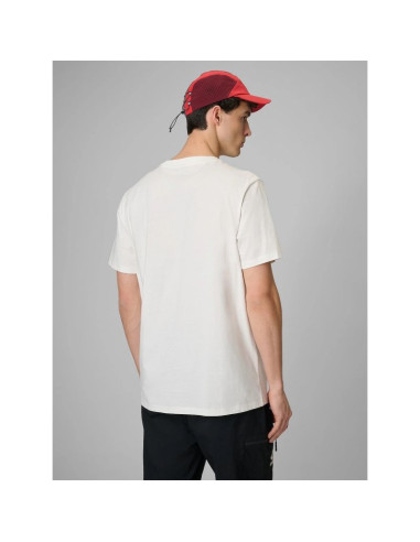 T-shirt regular z nadrukiem męski 4f 4frss26ttshm3810-11s