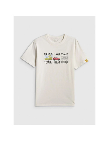 T-shirt regular z nadrukiem męski 4f 4frss26ttshm3810-11s