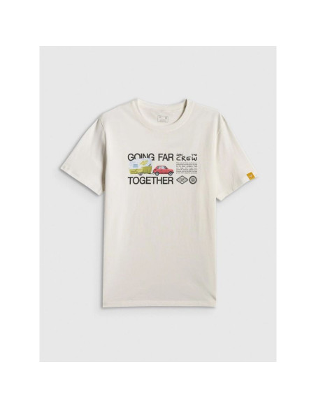 T-shirt regular z nadrukiem męski 4f 4frss26ttshm3810-11s