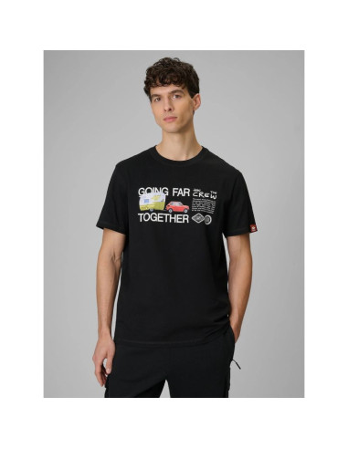 T-shirt regular z nadrukiem męski 4f 4frss26ttshm3810-20s