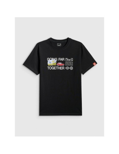T-shirt regular z nadrukiem męski 4f 4frss26ttshm3810-20s