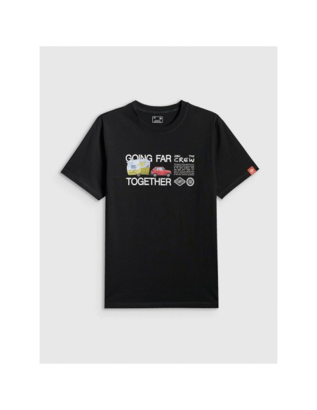 T-shirt regular z nadrukiem męski 4f 4frss26ttshm3810-20s