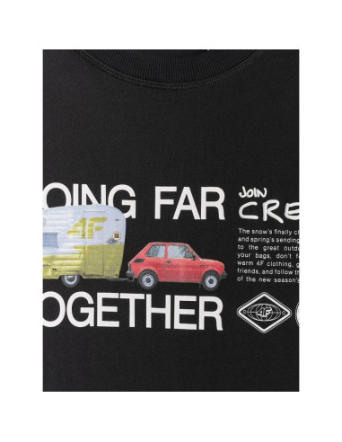 T-shirt regular z nadrukiem męski 4f 4frss26ttshm3810-20s