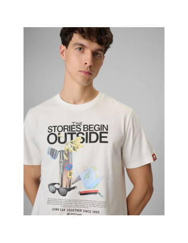 T-shirt regular z nadrukiem męski 4f 4frss26ttshm3811-11s