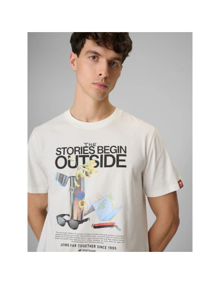 T-shirt regular z nadrukiem męski 4f 4frss26ttshm3811-11s