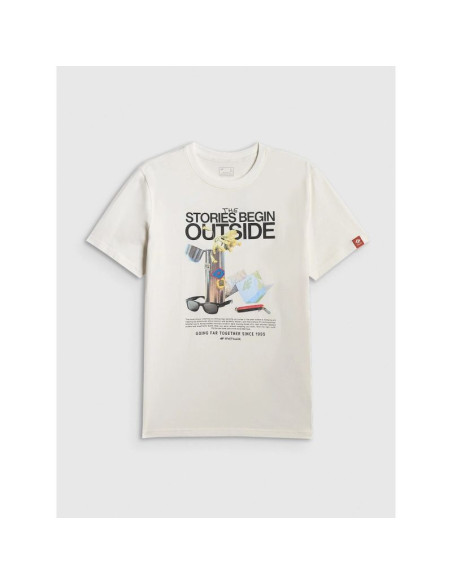 T-shirt regular z nadrukiem męski 4f 4frss26ttshm3811-11s