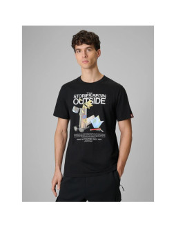 T-shirt regular z nadrukiem męski  4f 4frss26ttshm3811-20s