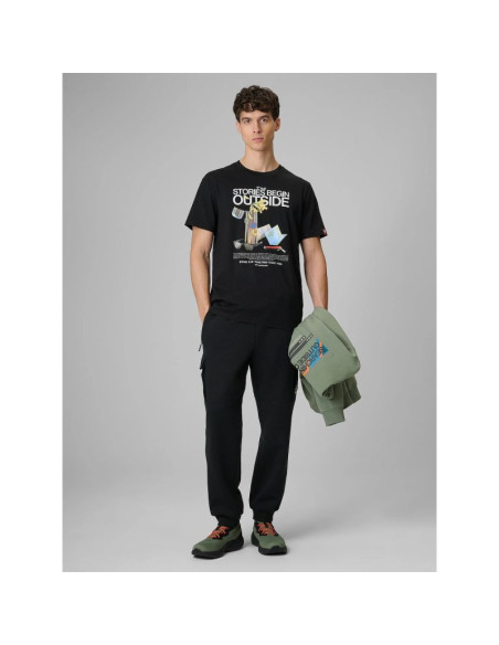 T-shirt regular z nadrukiem męski  4f 4frss26ttshm3811-20s