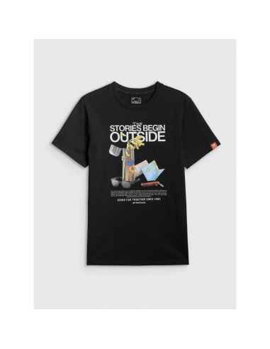 T-shirt regular z nadrukiem męski  4f 4frss26ttshm3811-20s