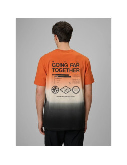 T-shirt relaxed z nadrukiem męski 4f 4frss26ttshm3815-70a 2