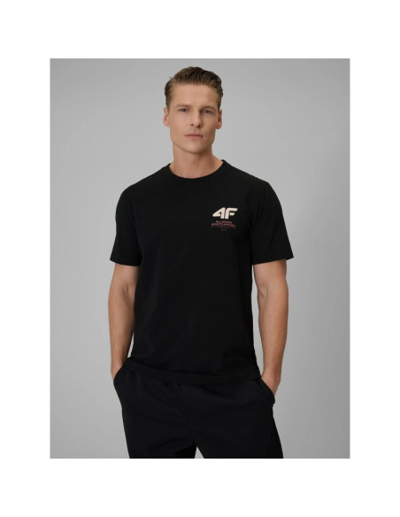 T-shirt regular gładki męski 4f 4frss26ttshm3990-20s