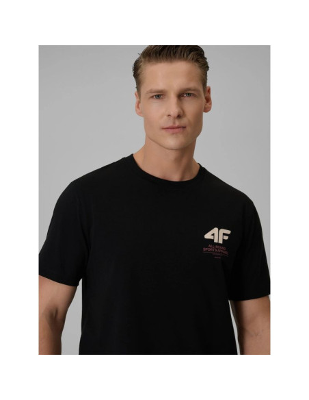 T-shirt regular gładki męski 4f 4frss26ttshm3990-20s