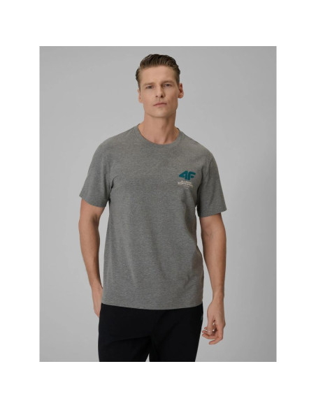 T-shirt regular gładki męski 4f 4frss26ttshm3990-24m