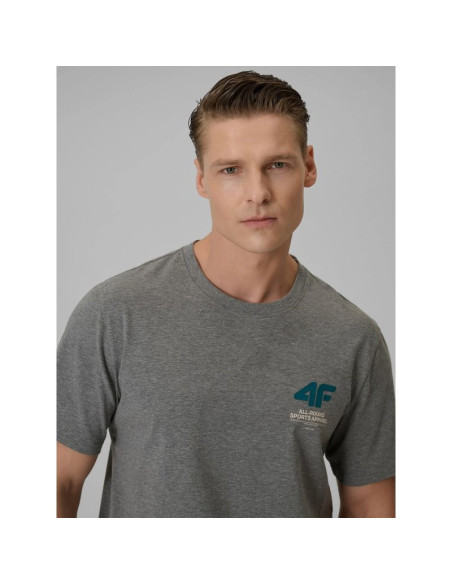T-shirt regular gładki męski 4f 4frss26ttshm3990-24m
