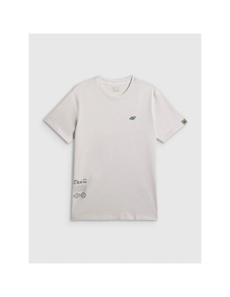T-shirt regular z nadrukiem męski 4f 4frss26ttshm3814-11s