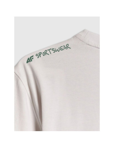 T-shirt regular z nadrukiem męski 4f 4frss26ttshm3814-11s