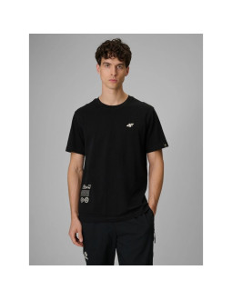 T-shirt regular z nadrukiem męski 4f 4frss26ttshm3814-20s