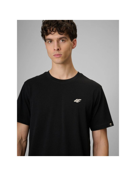 T-shirt regular z nadrukiem męski 4f 4frss26ttshm3814-20s