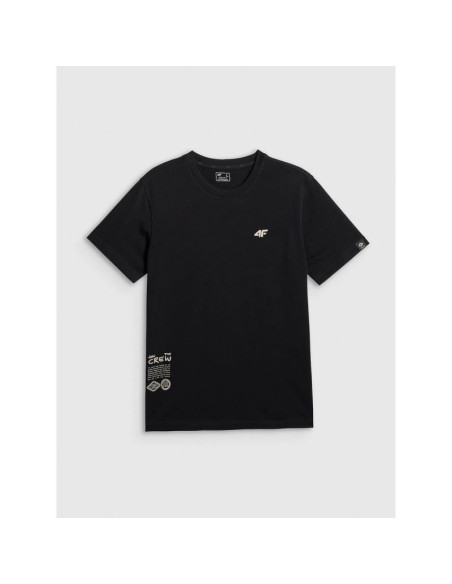 T-shirt regular z nadrukiem męski 4f 4frss26ttshm3814-20s