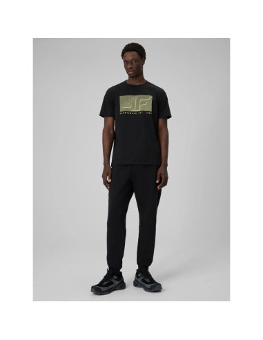 T-shirt regular z nadrukiem męski 4f 4frss26ttshm3991-20s