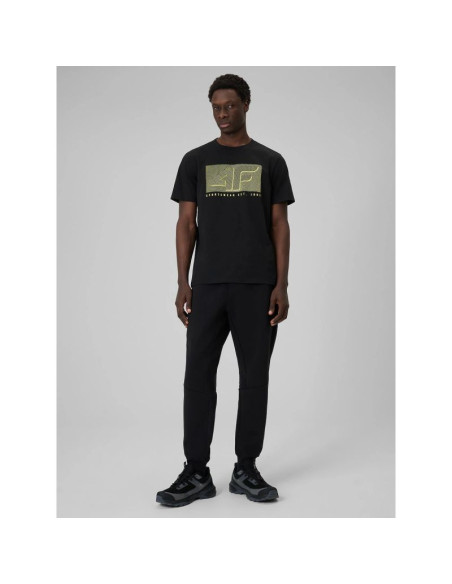 T-shirt regular z nadrukiem męski 4f 4frss26ttshm3991-20s