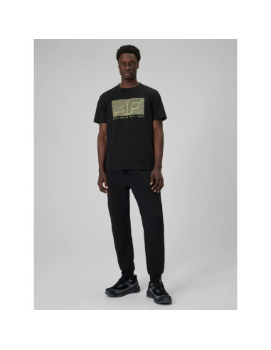 T-shirt regular z nadrukiem męski 4f 4frss26ttshm3991-20s
