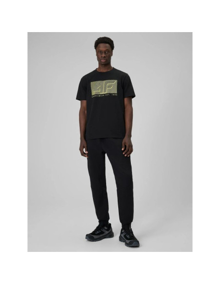 T-shirt regular z nadrukiem męski 4f 4frss26ttshm3991-20s